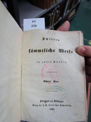  Sämmtliche Werke / Friedrich von Schiller : in zwölf Bänden (1838)