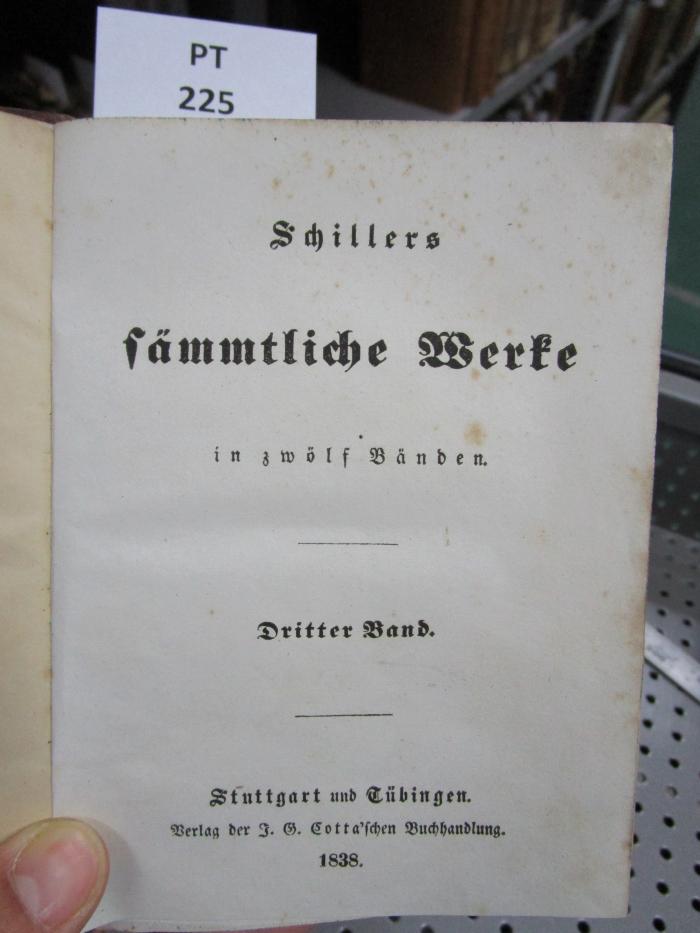  Sämmtliche Werke / Friedrich von Schiller : in zwölf Bänden (1838)