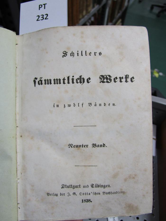  Sämmtliche Werke / Friedrich von Schiller : in zwölf Bänden (1838)