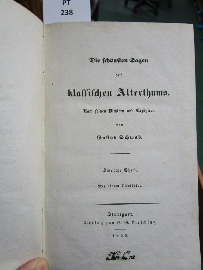  Die schönsten Sagen des klassischen Alterthums (1839)