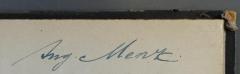 - (Menz, Aug.), Von Hand: Name; 'Aug. Menz.'. 