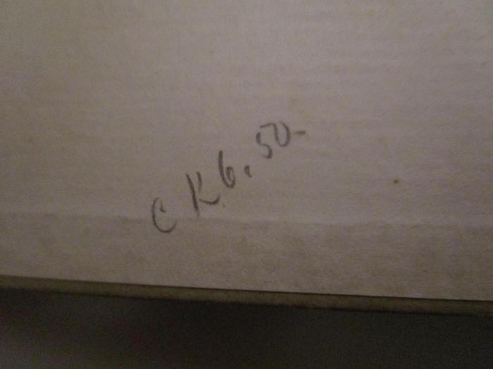  Von kommenden Dingen (1917);- (unbekannt), Von Hand: Preis; 'CK 6.50-'. 