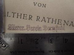 - (Literarischer Verein Darmstadt), Stempel: Berufsangabe/Titel/Branche, Name, Ortsangabe; 'Literar. Verein Darmstadt'.  (Prototyp)
