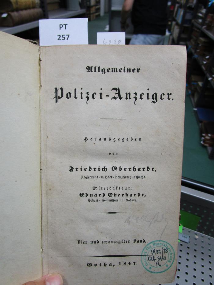  Allgemeiner Polizei-Anzeiger  (1847)