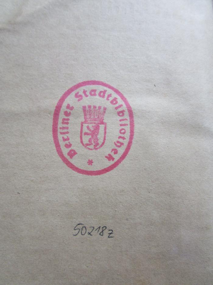 -, Von Hand: Inventar-/ Zugangsnummer; '50218z'