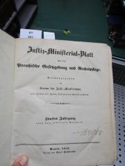  Justiz-Ministerial-Blatt für die Preußsche Gesetzgebung und Rechtspflege (1843)