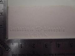 - (Hochschule für Biosophie (Berlin)), Prägung: Berufsangabe/Titel/Branche, Name, Ortsangabe; 'Hochschule für Biosophie Berlin'.  (Prototyp)