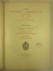 Folio M 1697 : Sancti Thomae Aquinatis doctoris angelici opera omnia. 11, Tertia Pars Summae Theologiae a Quaestione I ad Quaestionem LIX (1903)