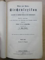 BB 1000 W544(2)-3 : Wetzer und Weltes Kirchenlexikon oder Encyklopädie der katholischen Theologie und ihrer Hülfswissenschaften. Census bis Duguet. (1884)