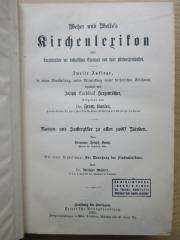BB 1000 W544(2)-13 : Wetzer und Weltes Kirchenlexikon oder Encyklopädie der katholischen Theologie und ihrer Hülfswissenschaften. Namen- und Sachregister zu allen zwölf Bänden. (1903)