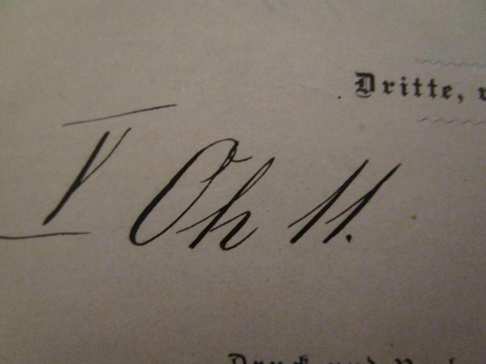  Handbuch für den Geschichtsunterricht in preußischen Volksschulen : Ein Hilfsbuch für Lehrer und Seminaristen (1890);- (unbekannt), Von Hand: Nummer, Signatur; 'V Oh 11.'. 