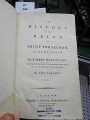  The History Of The Reign Of Philip The Second, King of Spain. (1778)