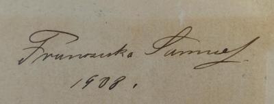 - (Beermann, Anneliese;Samuel, Franziska), Von Hand: Name; 'Franziska Samuel 1908'. 