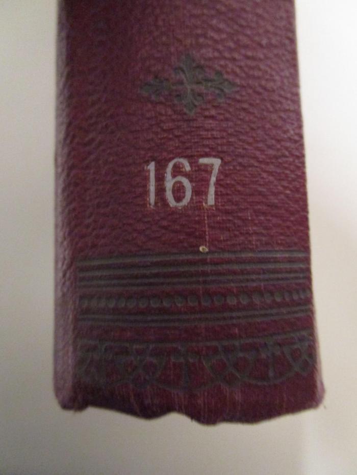  Deutsche Rundschau ([1921]);- (Öffentliche Bibliothek und Lesehalle (Berlin)), Prägung: Signatur; '167'. 