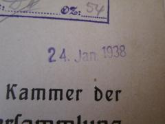 - (Reichsstelle für Sippenforschung (Berlin)), Stempel: Datum; '24. Jan. 1938'. 