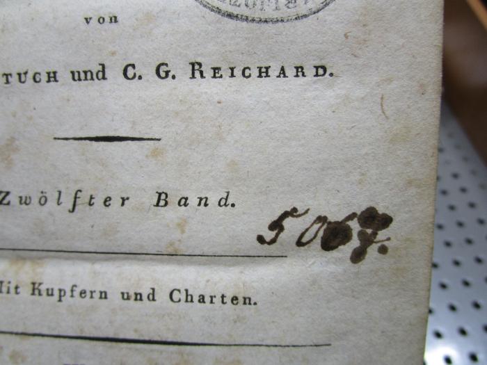 -, Von Hand: Signatur, Nummer; '5067'