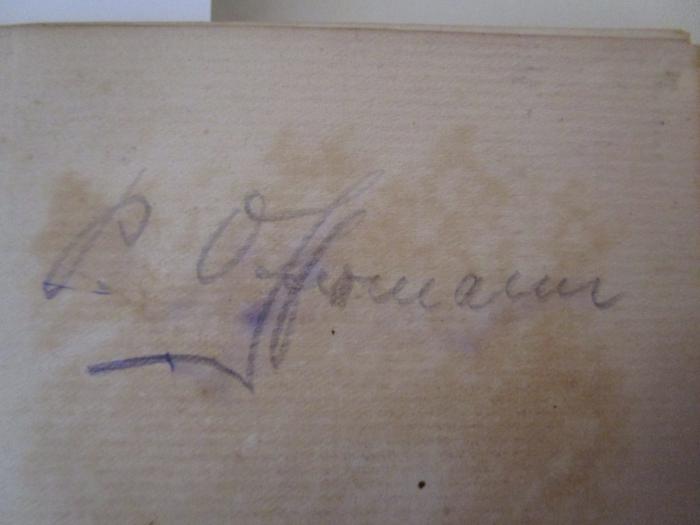 - (Offermann, P.), Von Hand: Autogramm, Name; 'P. Offermann'. ; Les Nouvelles de Girolamo Morlini : Traduites du Latin (1904)
