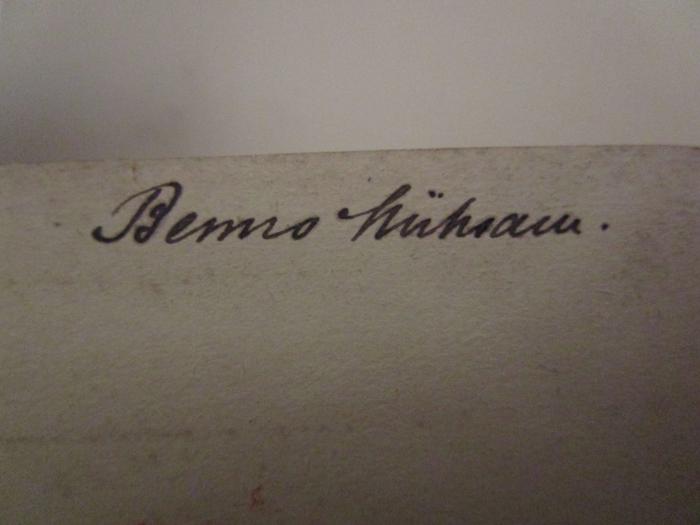  [Shakespeare's] dramatische Werke (1872);- (Mühsam, Benno), Von Hand: Autogramm, Name; 'Benno Mühsam.'. 