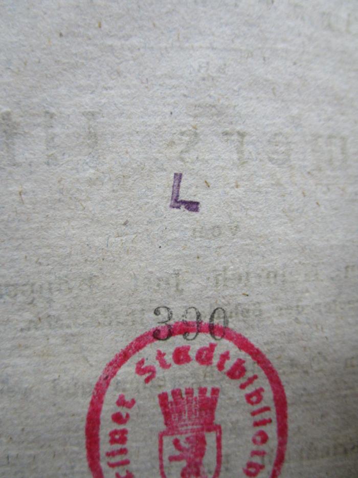 -, Stempel: Signatur, Nummer; '390'