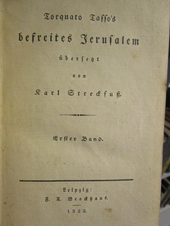 III 93737 1-2 2.Ex.: Befreites Jerusalem (1822)