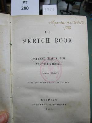  The sketch book of Geoffrey Crayon, Esq. (Washington Irving.) (1843)