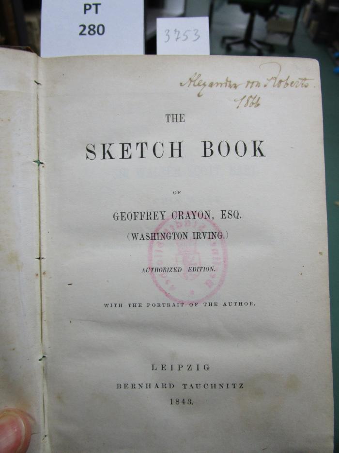  The sketch book of Geoffrey Crayon, Esq. (Washington Irving.) (1843)