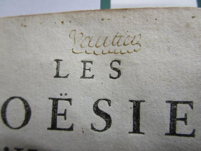-, Von Hand: Name; 'Vautier'