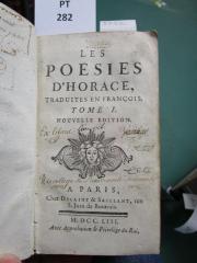  Les poësies d'horace, traduites en françois (1753)