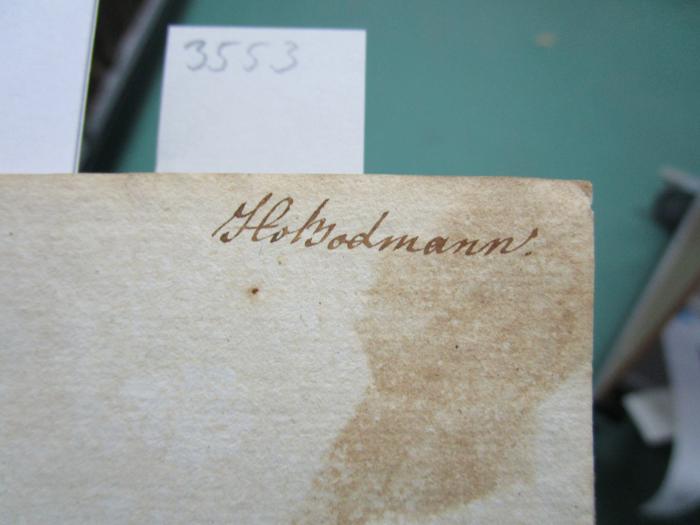 -, Von Hand: Name, Autogramm; 'Holzodmann'
