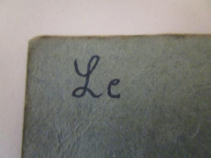  Elbvolk : Elbfischer, Elbschiffer und Elbflößer : Schilderungen und Geschichten (1934);- (unbekannt), Von Hand: Signatur; 'Le'. 
