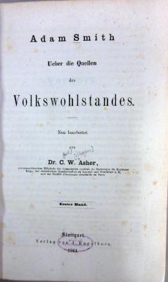 43A672,1 : Ueber die Quellen des Volkswohlstandes. - 1. Band. (1861)