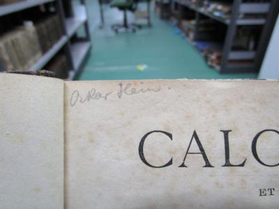 - (Hein, Oskar), Von Hand: Autogramm, Name; 'Oskar Hein'. 
