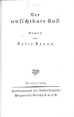 Z 4062 : Der unsichtbare Gast. (1924)