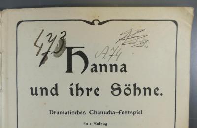 - (Jüdischer Wanderbund "Blau-Weiß" Budweis / Židovsky svaz mládeže v Č. Budějovicích), Von Hand: Inventar-/ Zugangsnummer; '473
15 a [getilgt]
A 74'. 