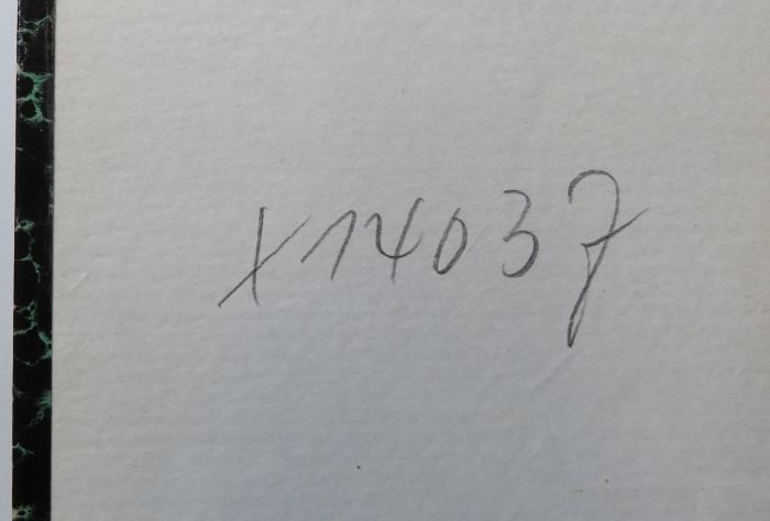 - (unbekannt), Von Hand: Nummer; 'X14037'. 