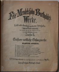 No 320 Men 11 : [Infelice.] No. 124. Concert-Arie für Sopranstimme mit Orchester  op. 94. [Bearbeitet für Sopran und Klavier.] ([um 1880])