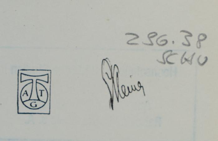- (Kleiner, Kamil), Von Hand: Name; '[...] Kleiner [?]'. 