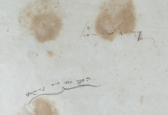 -, Von Hand: Name; 'Louis [?] Lowy [?]'