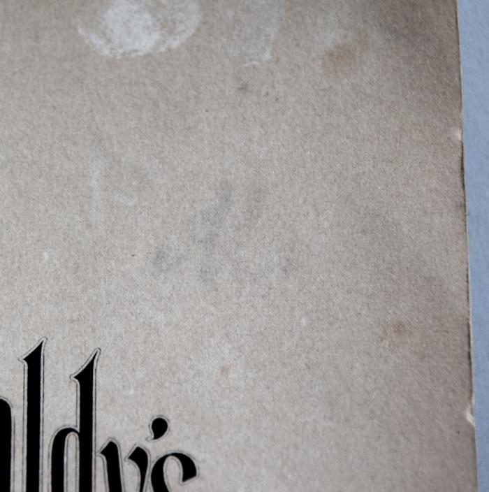 - (unbekannt), Von Hand: ; 'M.'. 