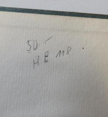 - (Kurbuchhandlung Bernhard Krohn), Von Hand: ; '50,- / H E 118'. 