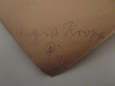  Moderne Deutsche Lyrik (o.J.);- (Kropp, August), Von Hand: Autogramm, Name, Nummer; 'August Kropp 
P II.'. 