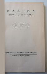 Y 3245 : Habima. Hebräisches Theater. Zweiunddreissig Bilder. (1928)