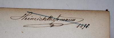 - (Krehrmann[?], Heinrich), Von Hand: Datum, Name; 'Heinrich Krehrmann[?] 1871.'. 