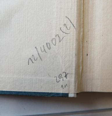 - (Kurbuchhandlung Bernhard Krohn), Von Hand: ; '12/4002(2) / 297 / 1H[?]'. 