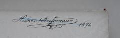 - (Krehrmann[?], Heinrich), Von Hand: Name, Datum; 'Heinrich Krehrmann[?] 1871.'. 