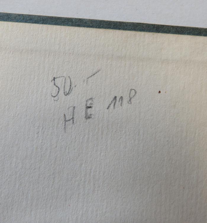 - (Kurbuchhandlung Bernhard Krohn), Von Hand: ; '50,- / H E 118'. 