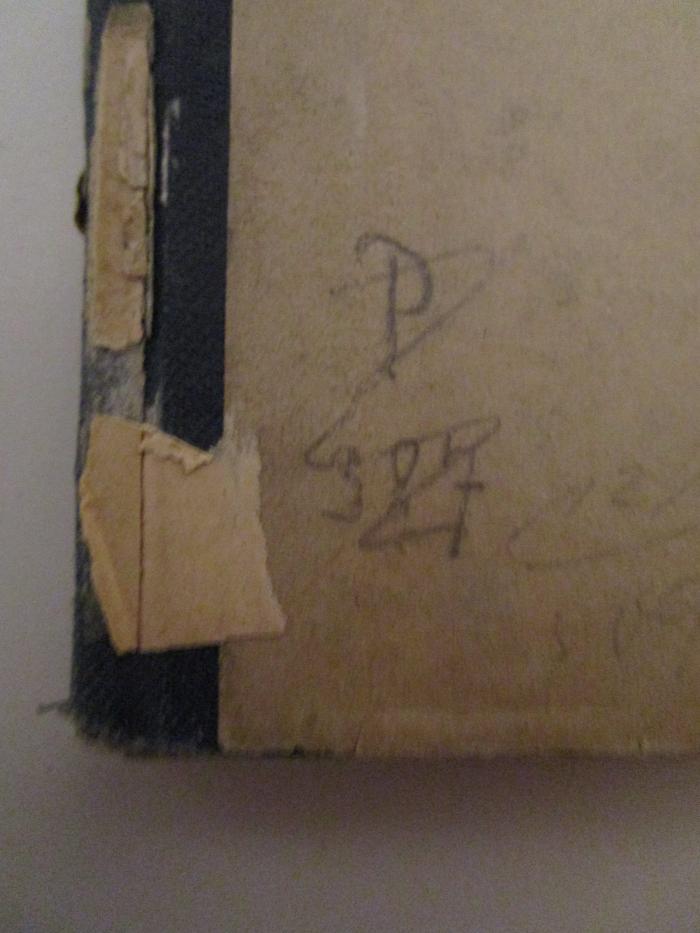  Rektoratserinnerngen (1917);- (unbekannt), Von Hand: Signatur; 'P 387'. 