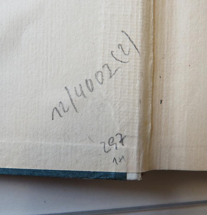 - (Kurbuchhandlung Bernhard Krohn), Von Hand: ; '12/4002(2) / 297 / 1H[?]'. 