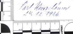 - (Weiershäuser, Karl), Von Hand: Name, Datum; 'Karl Weiershäuser / 24.12.1926'. 