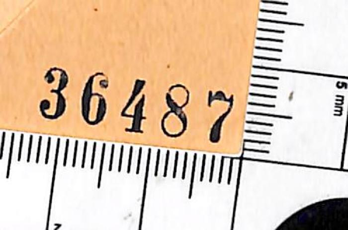 - (unbekannt), Stempel: Nummer; '36487'. 
